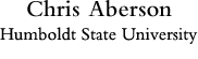 Chris Aberson of Humboldt State University 